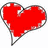 Red heart-shaped icons with black outlines and white highlights, arranged in above repeated text reading "to the beat of my heart" on a white background