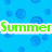 A split-screen icon with a blue background on the left and a pink-and-orange patterned background on the right, featuring the text 'Summer' and '09' respectively.