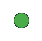 Green circular icon with multiple concentric rings of varying thicknesses and pixelated edges on a gray background.