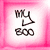 A 50x50 pixel animated buddy icon with a pink gradient background, displaying two frames of an animation where the text and arrow change color from dark to light pink.