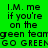 Green background with repeated text 'I.M. me if you're on the green team GO GREEN' in black pixelated font, showing animation changes in text positioning.