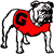 Pixelated figure with black and white body wearing red garment featuring black spiral symbol, standing on four legs with tail extended leftward.