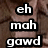 A pixelated image shows a person in brown clothing with overlaid text reading 'eh mah gawd' and 'its will farrel's chest!' on separate sections.