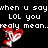 Pixelated text on black background with red-and-white animated character icons, displaying humorous dialogue about saying 'shut up' and having nothing else to say.