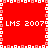 Red square icon with white and light pink pixelated border, repeated "LMS 2007" text in four quadrants.
