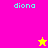 Pixelated icon with cyan text 'diona' on four colored quadrants and two star symbols in different positions and colors.