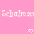 Pink background with repeated white text 'Schlomo' and pixelated heart symbols