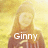Pixelated image of a person with long light brown hair against a yellow gradient background, with the name 'Ginny' overlaid in white text.