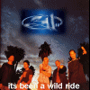 Animated sequence showing a group of people around a fire with changing text overlays and color shifts.