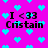 Pixelated cyan hearts float on a bright magenta background with black text reading "I <33 Cristain" in two positions, one above the other.