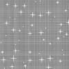 A monochrome pattern of white stars on a gray plaid background with a solid light gray rectangle in the bottom right corner.