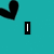 A teal background features black heart shapes and text elements including "I," "Love," and "Chantel" in white pixelated font with black outlines.