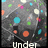 A pixelated image of a dark umbrella with colorful dots, displaying partial text reading 'Under', 'My', and 'Umbrella'
