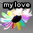 A colorful, pixelated flower with multicolored petals and a black center appears in four ; text overlays change across the sequence
