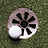 Static pixelated icon of a golf ball with black dimples on a green grass background, rendered in low-resolution 48x48 pixels.