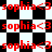 Red text "sophia<3" repeats across a black-and-white checkered background with alternating diamond and square patterns.