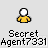 Pixelated character icons in yellow, green, and black with white faces on gray background; text 'Secret Agent7331' below each icon.