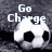 Two soccer balls on a dark textured background with text reading "Go Charge" and "#22<33" in light gray.
