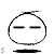 A circular white face with black outline shows changing eye expressions from horizontal lines to tears, each frame labeled '5' below.