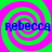 Four identical display the name "Rebecca" in blue text over a green and pink spiral background
