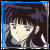 Pixelated anime-style character with dark hair and bangs appears in two positions on a black background, accompanied by green "MINE!" text and blue "Kikyo" text.
