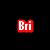 Red and white pixelated text on black background with gray rectangle, reading 'Bri is my bestest friend!!!'