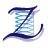 Animated contact sheet of a stylized letter Z icon with blue and white striped interior, dark blue outline, and varying transparency across 11 frames arranged in a 4x3 grid.