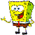 Two yellow cartoon characters with square bodies, blue eyes, and red ties stand on a white background; text below reads 'I Love S' in yellow.