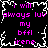 Pixelated black background with white jagged border and pink text repeating 'i will always luv my bffl irene' in four identical quadrants.