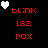 Animated contact sheet of 21 frames showing a pixel art icon with repeated text and hearts, cycling through color variations on black background.