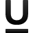 Black U-shaped icon with gradient shading on a light gray background, positioned above a solid black horizontal bar.