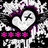 Animated icon with a heart-shaped face, pink stars, and text changing from 'I' to 'love' across frames.