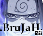 A repeated anime-style character face with a spiral forehead symbol, glowing eyes, and blue energy effects around the head.