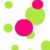 A static composition of overlapping pink and green circles on a white background with a gray rectangular overlay on the right side.