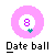 A pink circular icon with a white inner circle containing a purple '8' and a small teal star, transitioning to a solid purple circle with a white 'o' and purple top, then to a purple circle with 'hi!' text and surrounding colored stars.