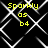 Yellow text "Sparkly" with "as" and "b4" below on black background with white diamond pattern