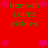 Red background with repeated text 'Hannah LOVES pickles' and pink heart icons in pixelated style.