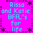 A static image with a bright pink background displaying repeated text in cyan and black pixelated font arranged in a pattern
