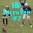 Animated sequence showing two lacrosse players on a grass field with overlaid cyan text reading "HP lacrosse #2 If lacrosse was easy... They would call it football".