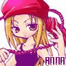 Pixelated anime-style character with blonde hair and red beret holding a pink beaded necklace, displayed in two expressions across six
