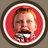 Circular red icon with brown border showing a pixelated face, abstract swirls, and a stylized 'W' symbol on red background.