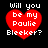 Four identical pixelated red hearts with white text reading 'Will you be my Paulie Bleeker?' on a black background, arranged in a