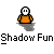 Animated contact sheet of a pixel art character in orange shirt with white head performing various poses and effects, including hand gestures, shadow trails, and particle explosions.