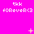 Pixelated pink background with repeated text and animated sparkles in a