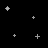 Black background with scattered white and light gray plus signs of varying sizes, and a solid light gray rectangle in the bottom-right corner.