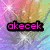 Pixelated text in bright pink with black outlines on a multicolored gradient background featuring abstract shapes.