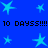 Blue background with light blue stars and repeated black text reading "10 DAYSS!!! 10 DAYSS!!!" in two horizontal lines.