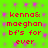 Static image with bright green background and pink star-like patterns, displaying repeated red pixelated text.
