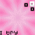 Animated contact sheet of a pink patterned icon with repeating text and square elements across multiple frames.