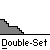 Pixelated character in teal shirt and blue pants performs stair-climbing animation on gray background with repeated text.